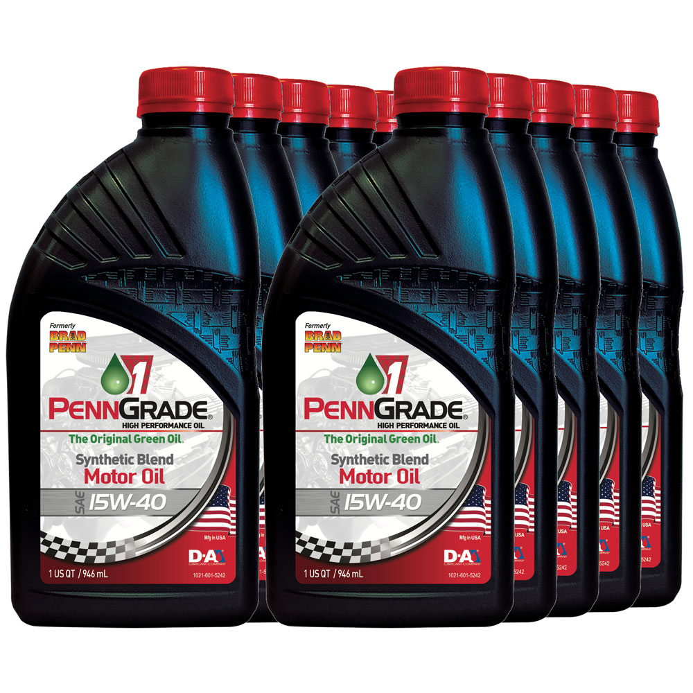 Photo for PennGrade 1 Engine Oil 71586(10-PACK); High Performance Synthetic Blend Oil 15W-40 1 Quart Synthetic 
