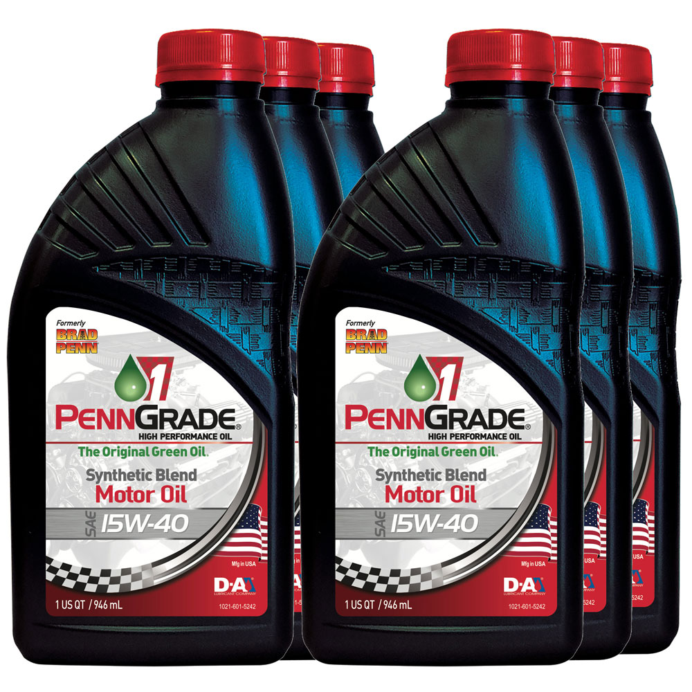 Photo for PennGrade 1 Engine Oil 71586(6-PACK); High Performance Synthetic Blend Oil 15W-40 1 Quart Synthetic 