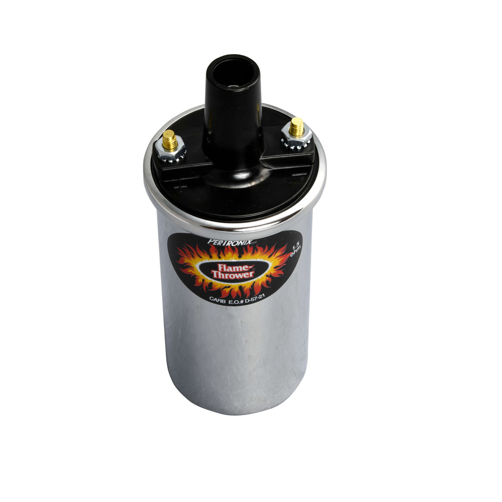 Pertronix Ignition Coil 40501; Flame Thrower Chrome 40000 Volt Canister Female, Socket 