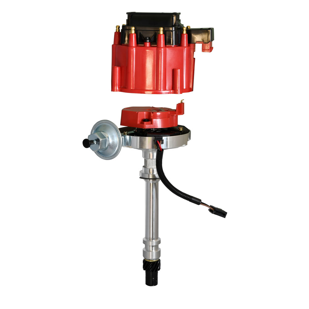 Pertronix Distributor D1061; Flame-Thrower HEI Vacuum Magnetic for Chevy 262 to 400, 396 to 454 