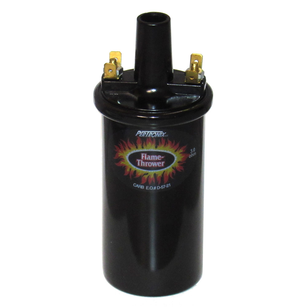 Pertronix Ignition Coil 40511; Flame Thrower Black 40000 Volt Canister Female, Socket 