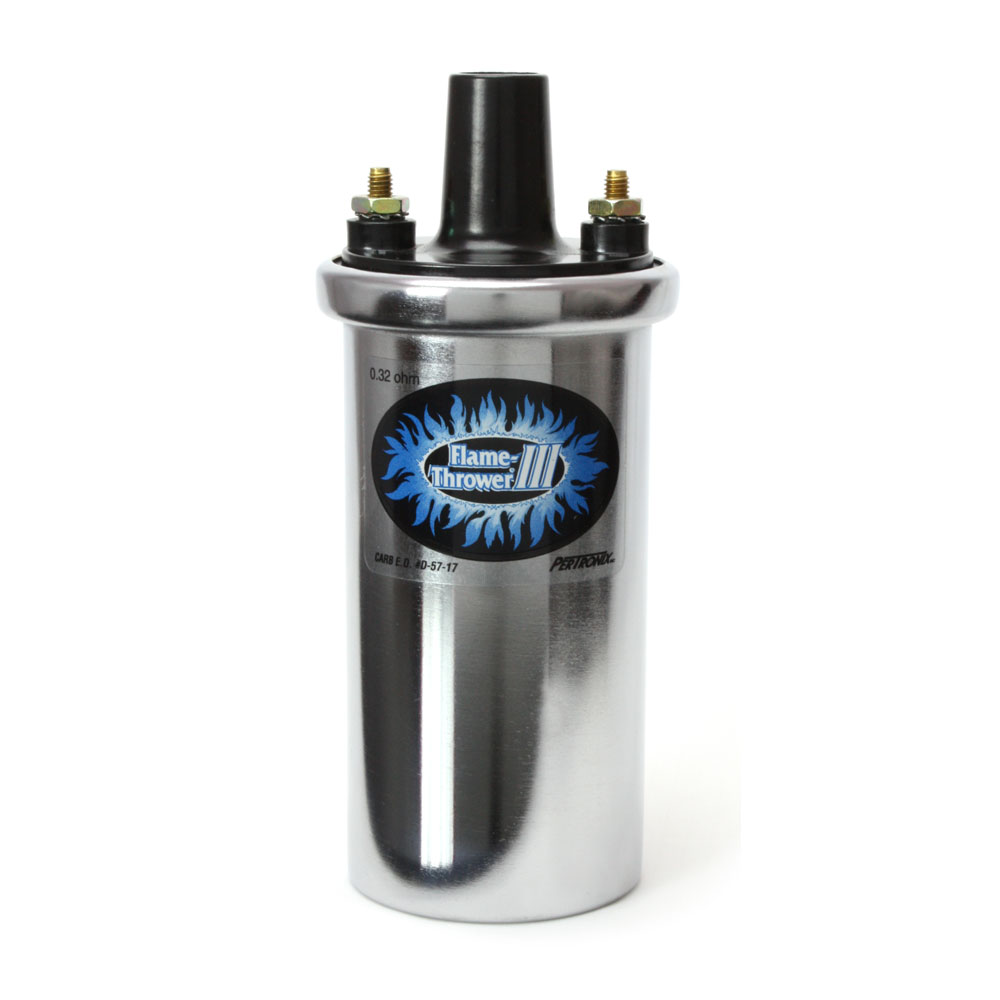 Pertronix Ignition Coil 44001; Flame Thrower III Chrome 45000 Volt Canister Female, Socket 