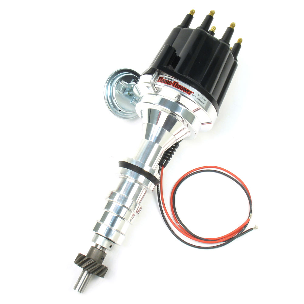 Pertronix Distributor D133710; Flame Thrower Vacuum, Mechanical Hall Effect for Ford 332 to 428 FE 