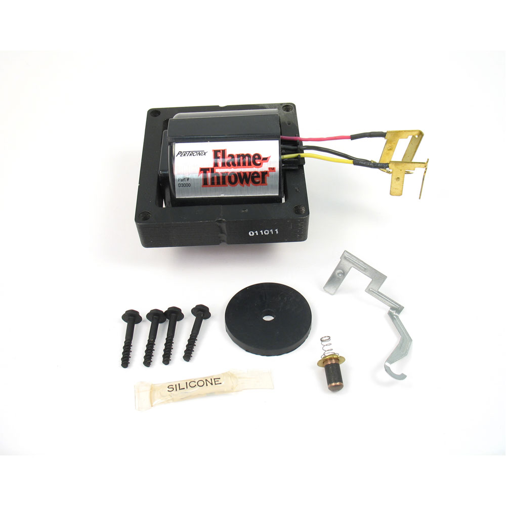 Pertronix Ignition Coil D3000; Flame Thrower HEI Black 50000 Volt In Cap for GM 
