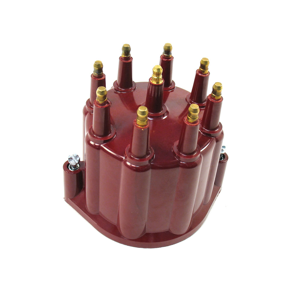 Pertronix Distributor Cap D650711; Red HEI/Male for V8 