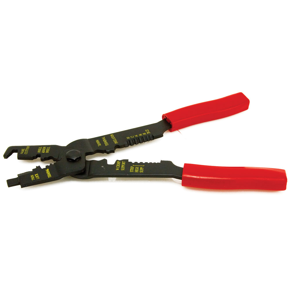Performance Tool Crimping Tool W86500; Hand Held Wire Crimper, Stripper Spark plug Wire, Insulated, Non Insulated 