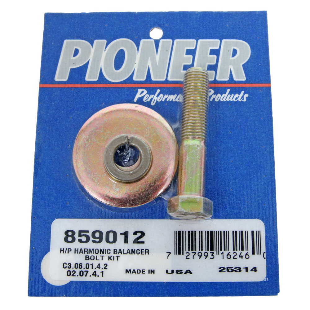 Pioneer Automotive Industries Harmonic Balancer Bolt 859012; Hex 7/16 in. -20 2.250 in. Gold Zinc Steel for Chevy 262 to 400 