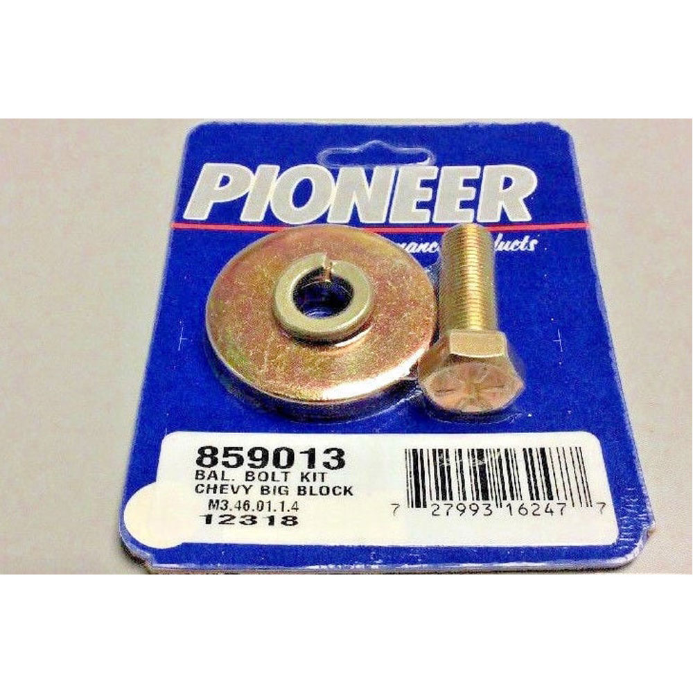 Pioneer Harmonic Balancer Bolt 859013; Hex 1.500 in. Gold Zinc Steel for Chevy 396 to 454 