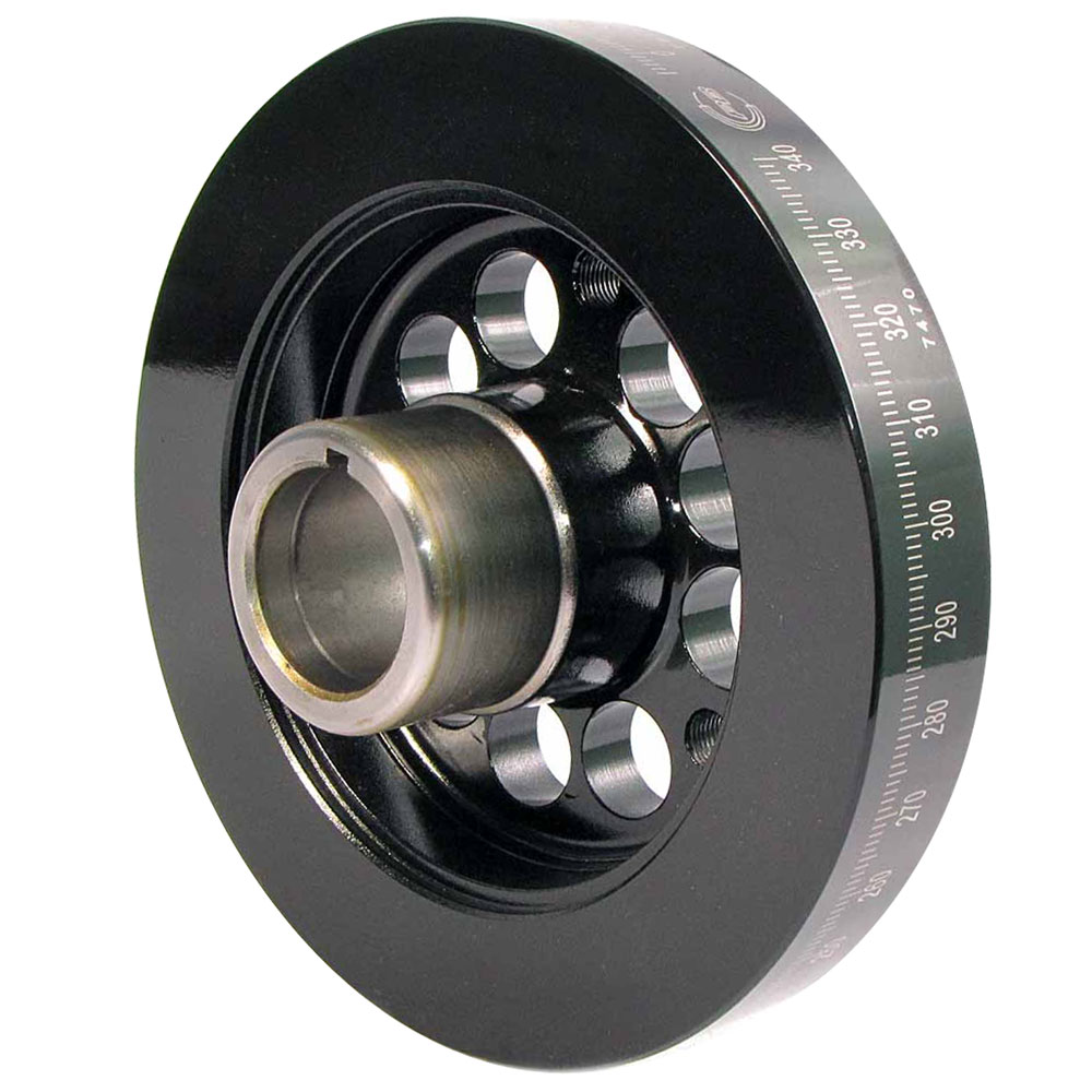 Powerbond Harmonic Balancer PB1012SS; SFI Race 6.100 in. Internal for Chevy 262 to 327 