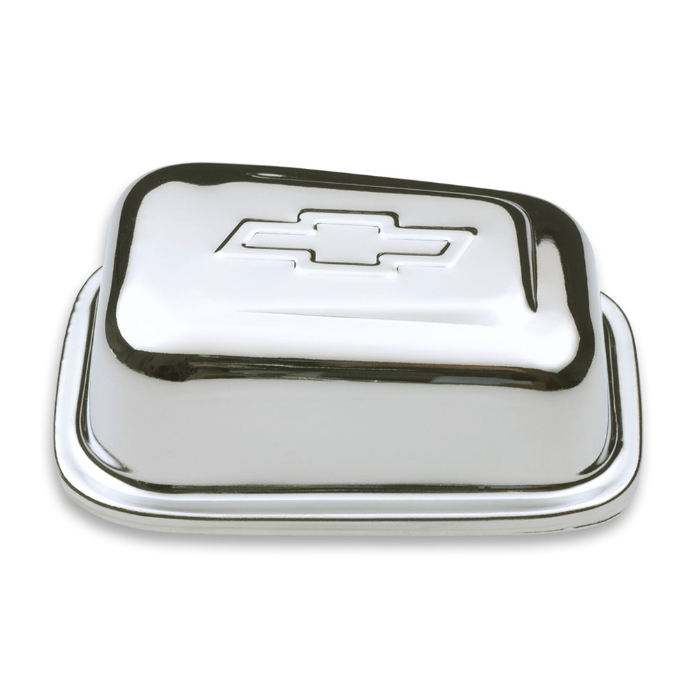 Photo for Proform Valve Cover Breather 141-619; Chevrolet Performance Parts Bowtie Chrome Stamped Steel for Chevy