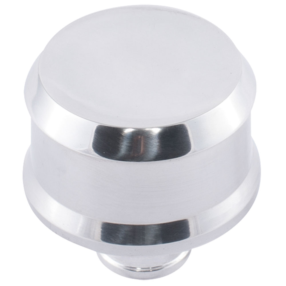 Photo for Proform Valve Cover Breather 141-850; Slant Edge Polished Round Plain, Polished Die Cast Aluminum