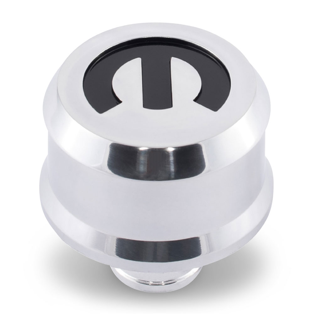 Photo for Proform Valve Cover Breather 440-441; Mopar Slant Edge Round Polished with Black M Aluminum 