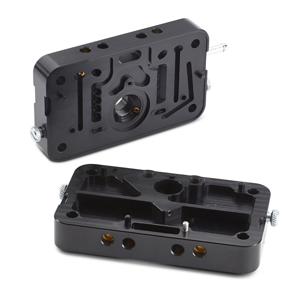 thumbnail image 2 of Holley QFT AED CCS 850 CFM Pro Billet Metering Block Kit 2 Circuit 5 2 of 9