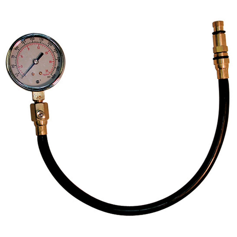 Photo for Proform Engine Oil Pressure Gauge 67405; Oil Pressure Tester Handheld, 24.000 in. Hose 0 to 100 PSI 2 1/2 in. Full