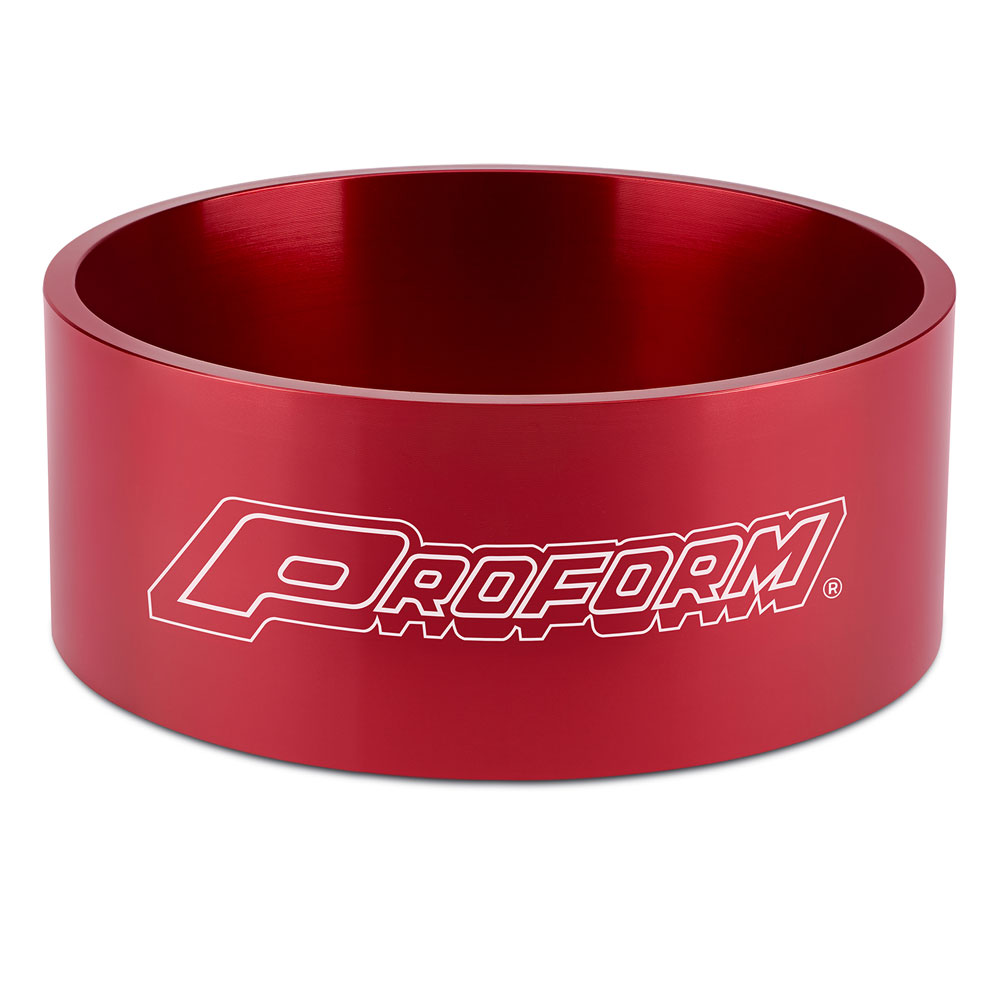 Proform Piston Ring Compressor 67574; Tapered Ring Compressor 4.310 in.  Red Anodized Aluminum Tapered 