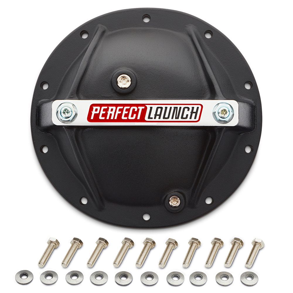 Proform Differential Cover 69502; Perfect Launch 8.875 in. 12-bolt Black Aluminum for GM Cars 