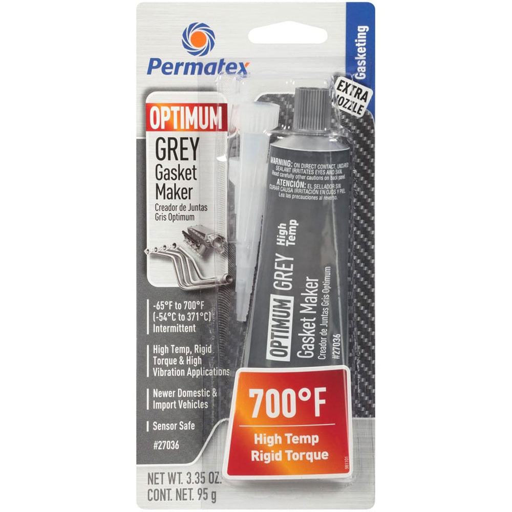 Permatex Gasket Making Compound 27036; Optimum Grey RTV 3.35 oz. Squeeze Tube Gray Silicone 