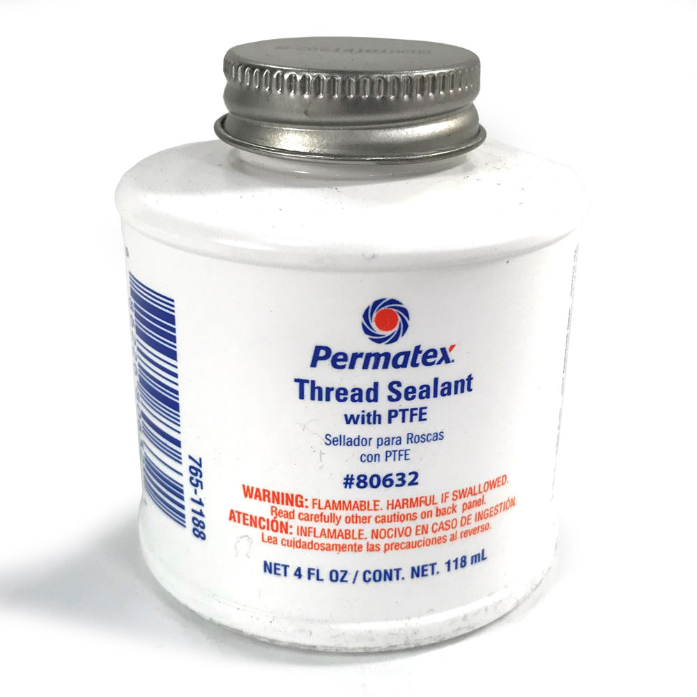 Permatex Thread Sealant 80632; Thread Sealant with PTFE 4.0 oz. Brush Top 