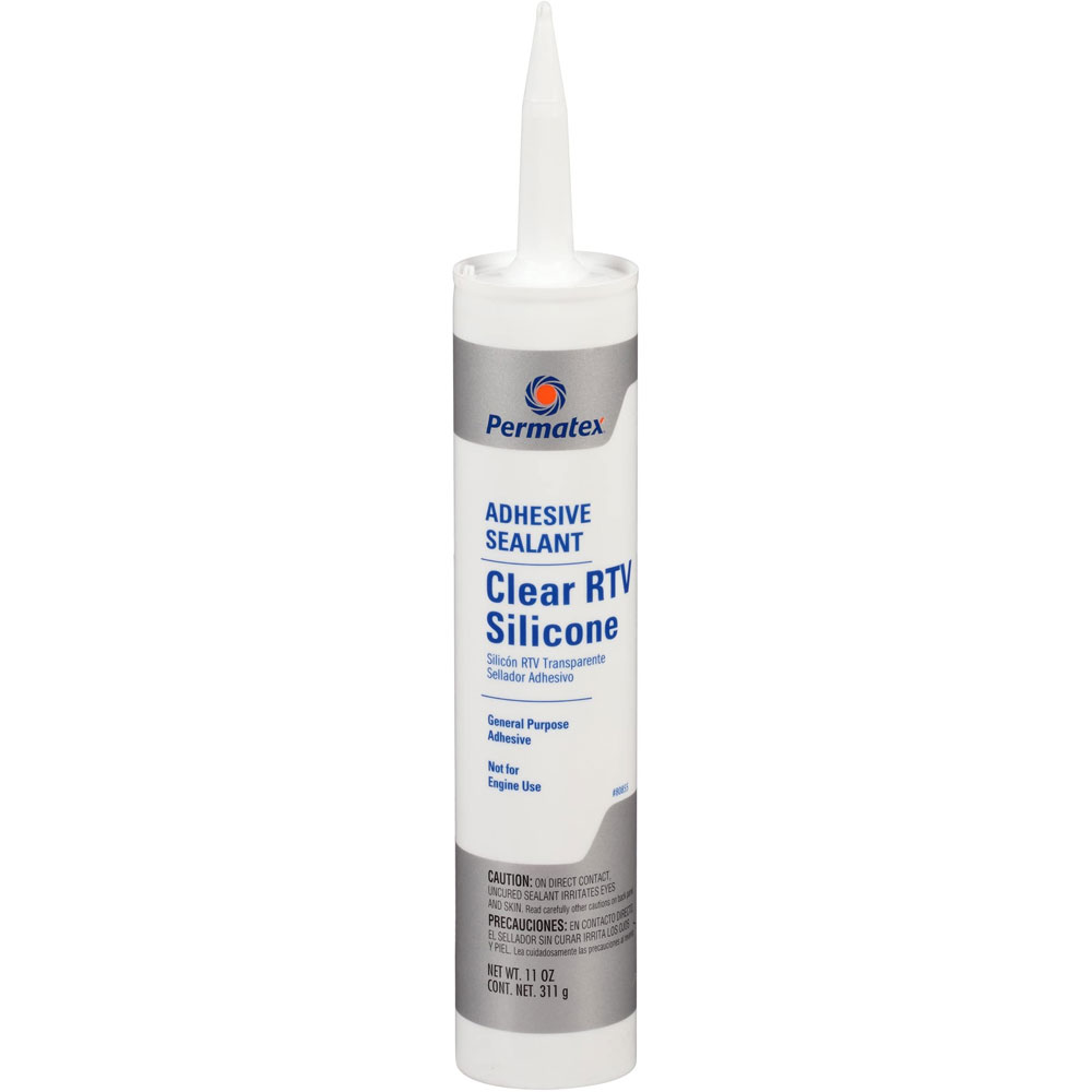 Permatex Gasket Sealant 80855; Clear RTV Silicone 11 oz. Cartridge Clear Silicone 