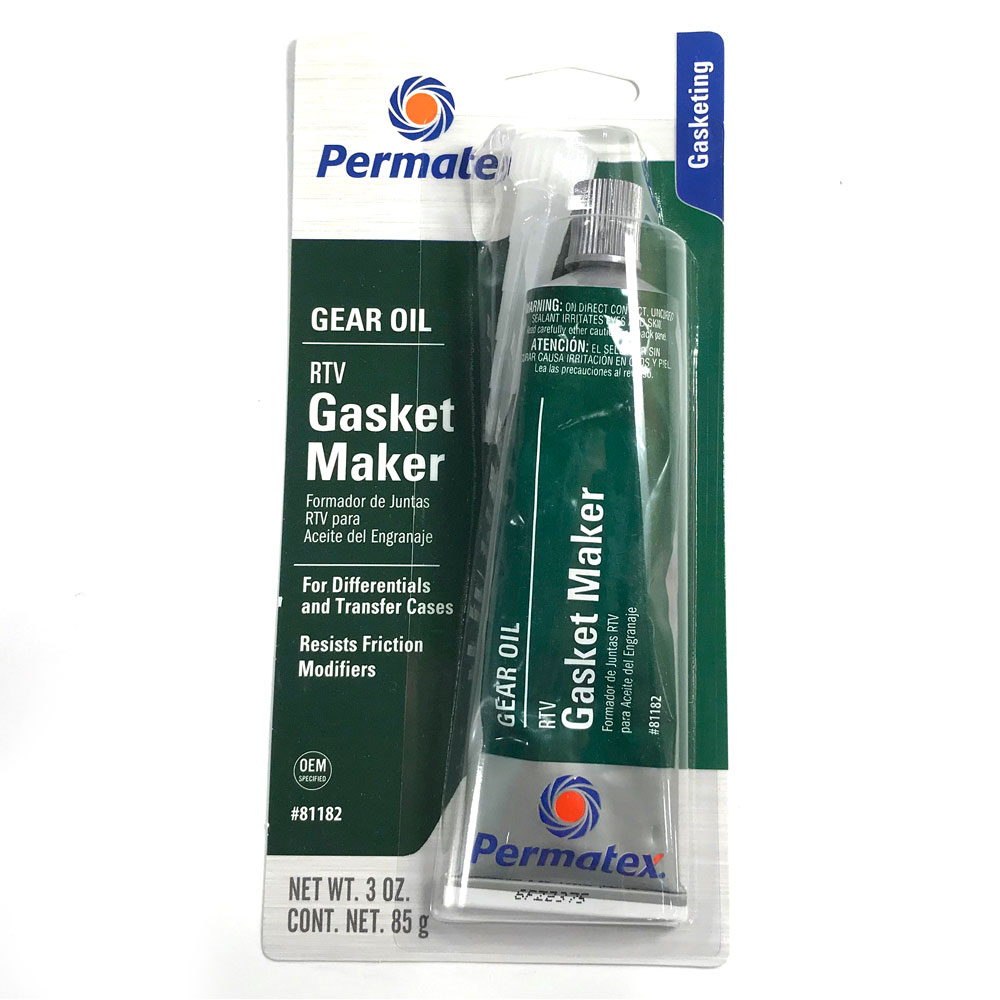 Permatex Gasket Making Compound 81182; Gear Oil RTV 3.0 oz. Squeeze Tube Gray Silicone 