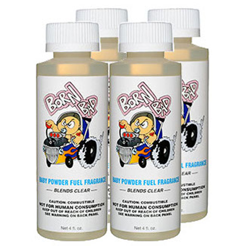 Photo for Power Plus Fuel Fragrance 19769-82(4-PACK); Born Bad Baby Powder 4.0 oz. 20 Gallon (gas), 10 Gallon (diesel), 35 Gallon (alcohol) 