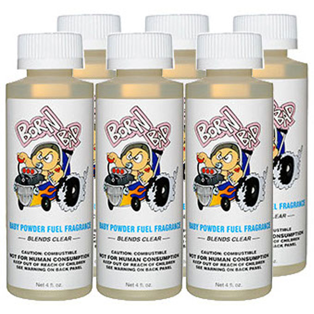 Photo for Power Plus Fuel Fragrance 19769-82(6-PACK); Born Bad Baby Powder 4.0 oz. 20 Gallon (gas), 10 Gallon (diesel), 35 Gallon (alcohol) 