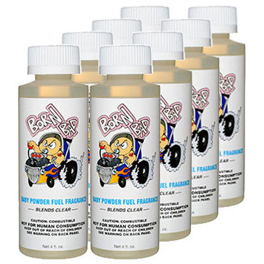 Photo for Power Plus Fuel Fragrance 19769-82(8-PACK); Born Bad Baby Powder 4.0 oz. 20 Gallon (gas), 10 Gallon (diesel), 35 Gallon (alcohol) 