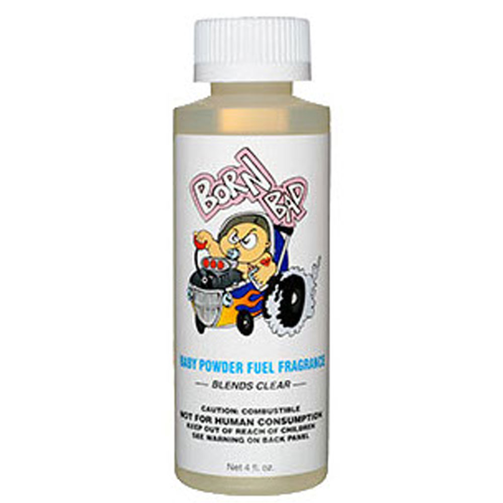 Power Plus Fuel Fragrance 19769-82; Born Bad Baby Powder 4.0 oz. 20 Gallon (gas), 10 Gallon (diesel), 35 Gallon (alcohol) 