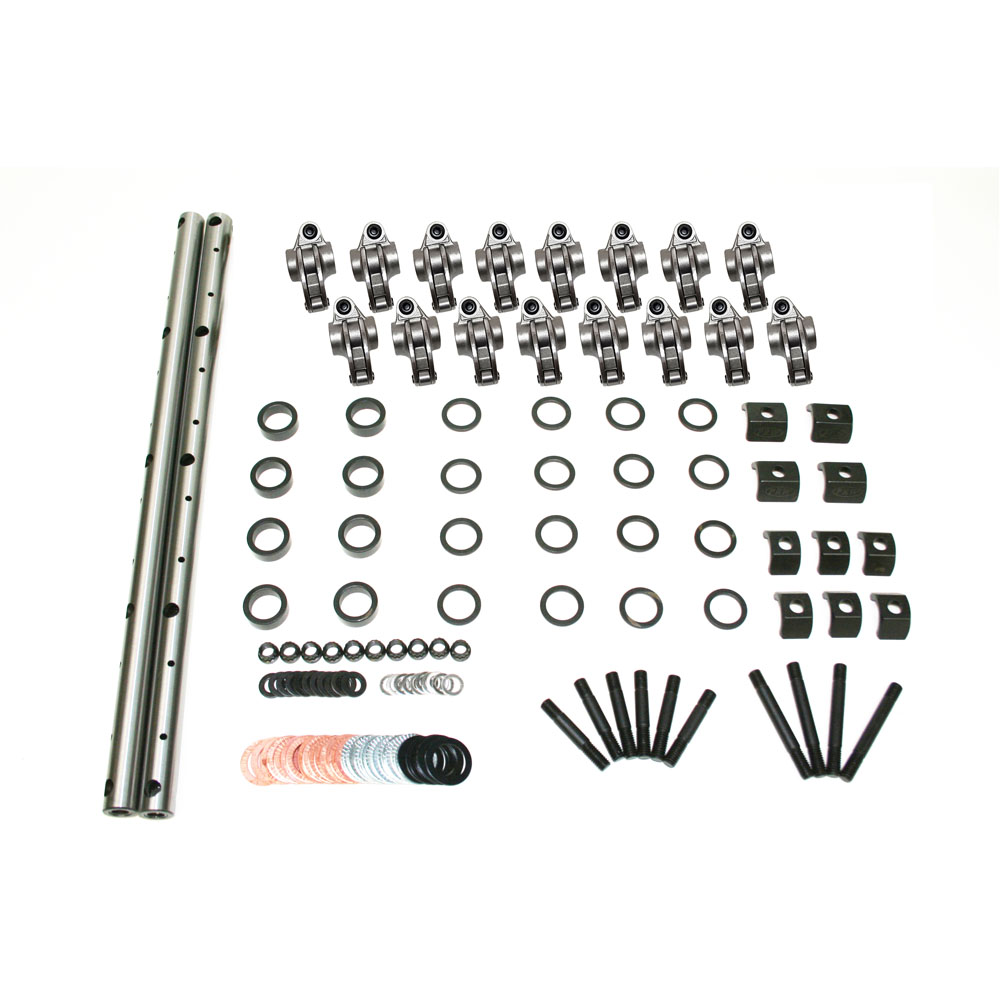PRW Rocker Arm and Shaft Assembly 3244011; Platinum 1.5 Steel Stainless Steel Roller Tip for 1959 to 1978 Chrysler 383 to 440 
