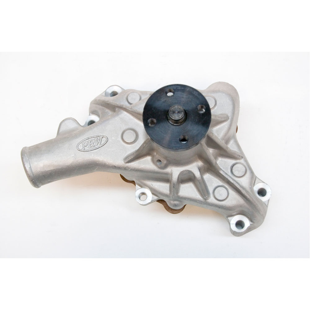 PRW Mechanical Water Pump 1435005; High Performance High Volume Natural Aluminum Mechanical Long for 1987 to 1995 Chevy 262 to 400 