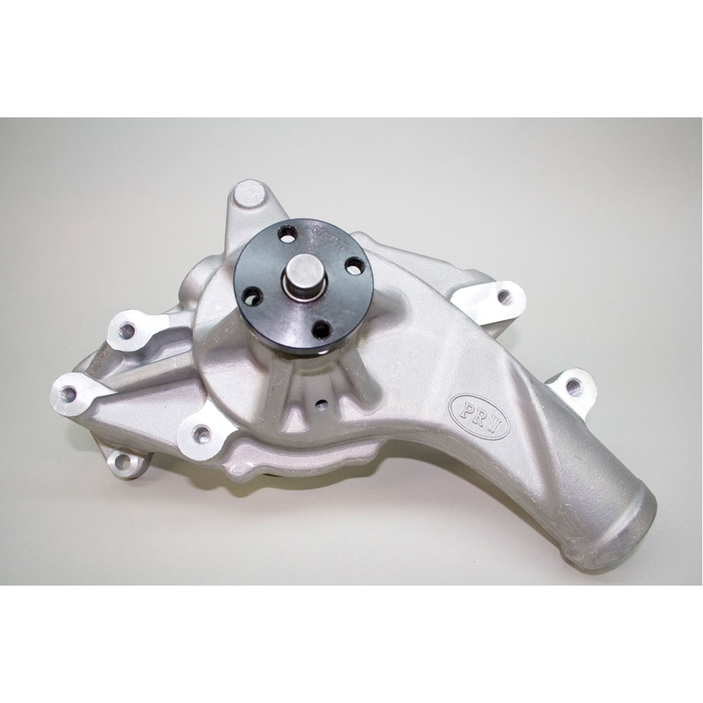 PRW Mechanical Water Pump 1439000; Quotient PQx High Volume Polished Aluminum Mechanical for 1965 to 1976 Ford 352 to 428 FE 