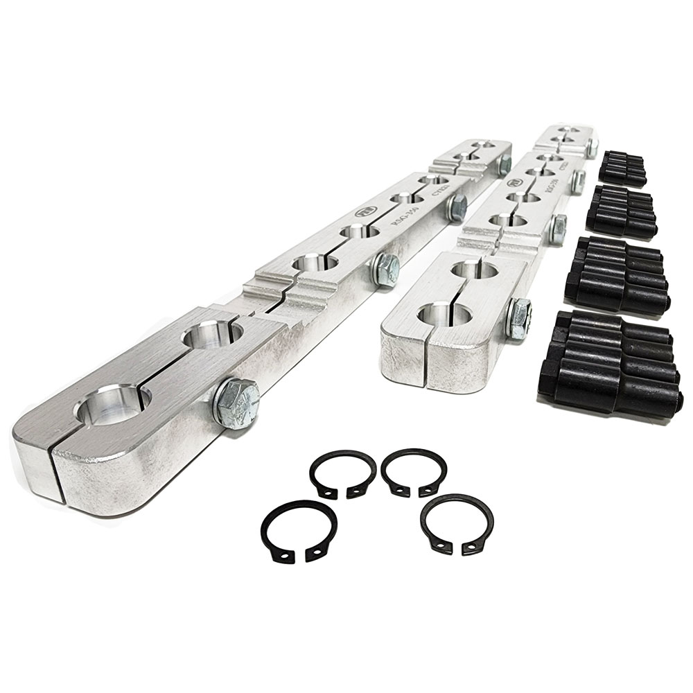PRW Rocker Arm Stud Girdle 1535000; Spring Loaded Natural Billet Aluminum for 1955 to 2000 Chevy 262 to 400 