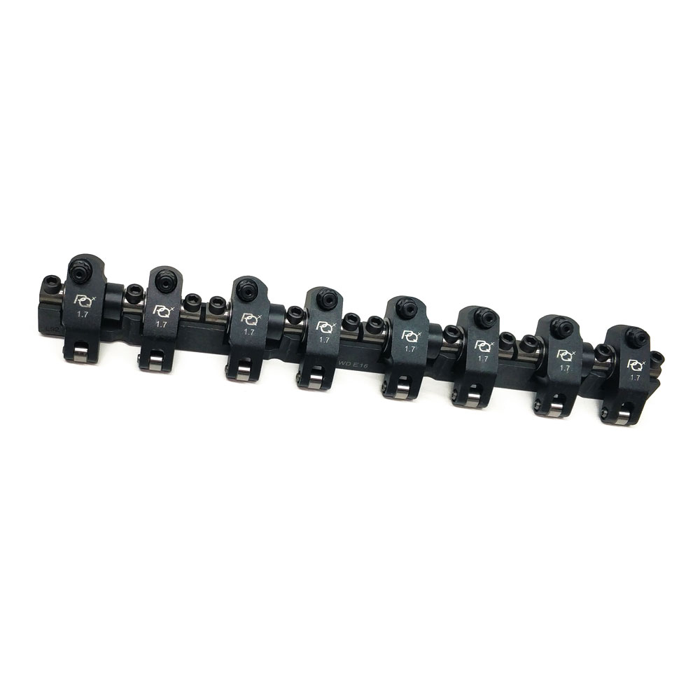 PRW Rocker Arm and Shaft Assembly 3536431; Pro Series 1.7 2024-T351 Billet Aluminum Full Roller for 2007 to 2017 GM LS3, L92 