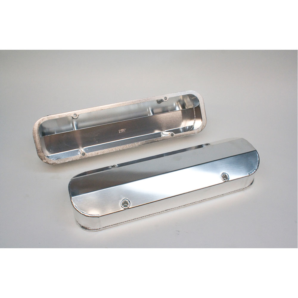 Photo for PRW Valve Cover Set 4045501; Polished Fabricated Aluminum for Pontiac 301 to 455
