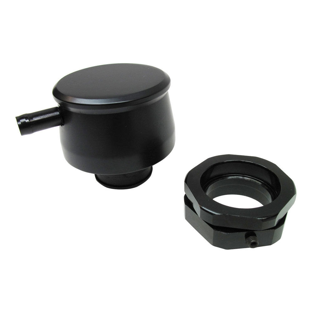 PRW Valve Cover Breather 4120443; Black Anodized Aluminum 