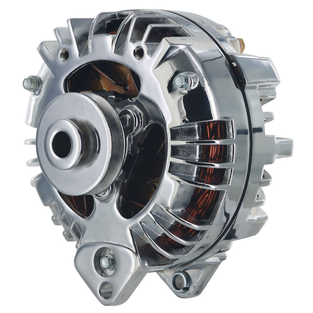 Photo for Powermaster Motorsports Alternator 17519; 95 Amp Chrome Square Back for Chrysler