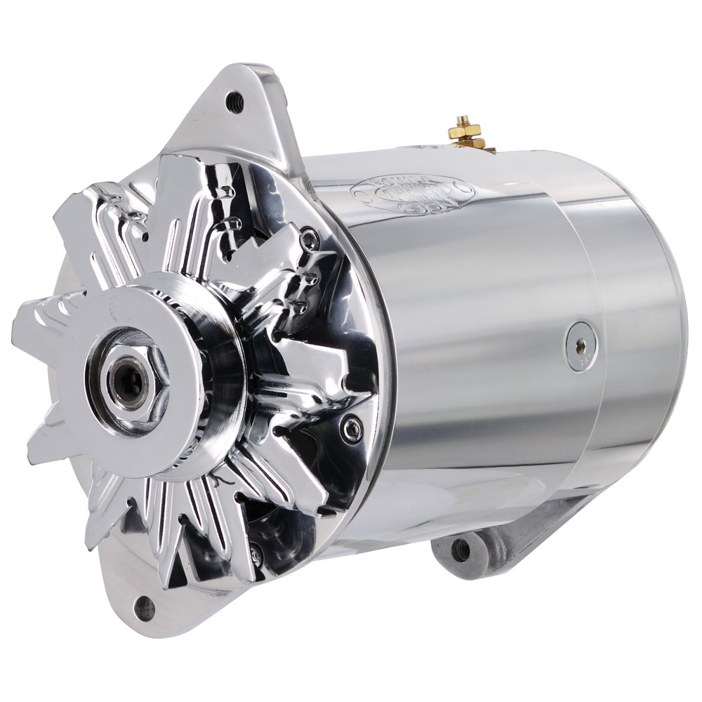 Powermaster Alternator 282111; PowerGEN 90 Amp Polished Generator Internal for 1955 to 1968 GM 