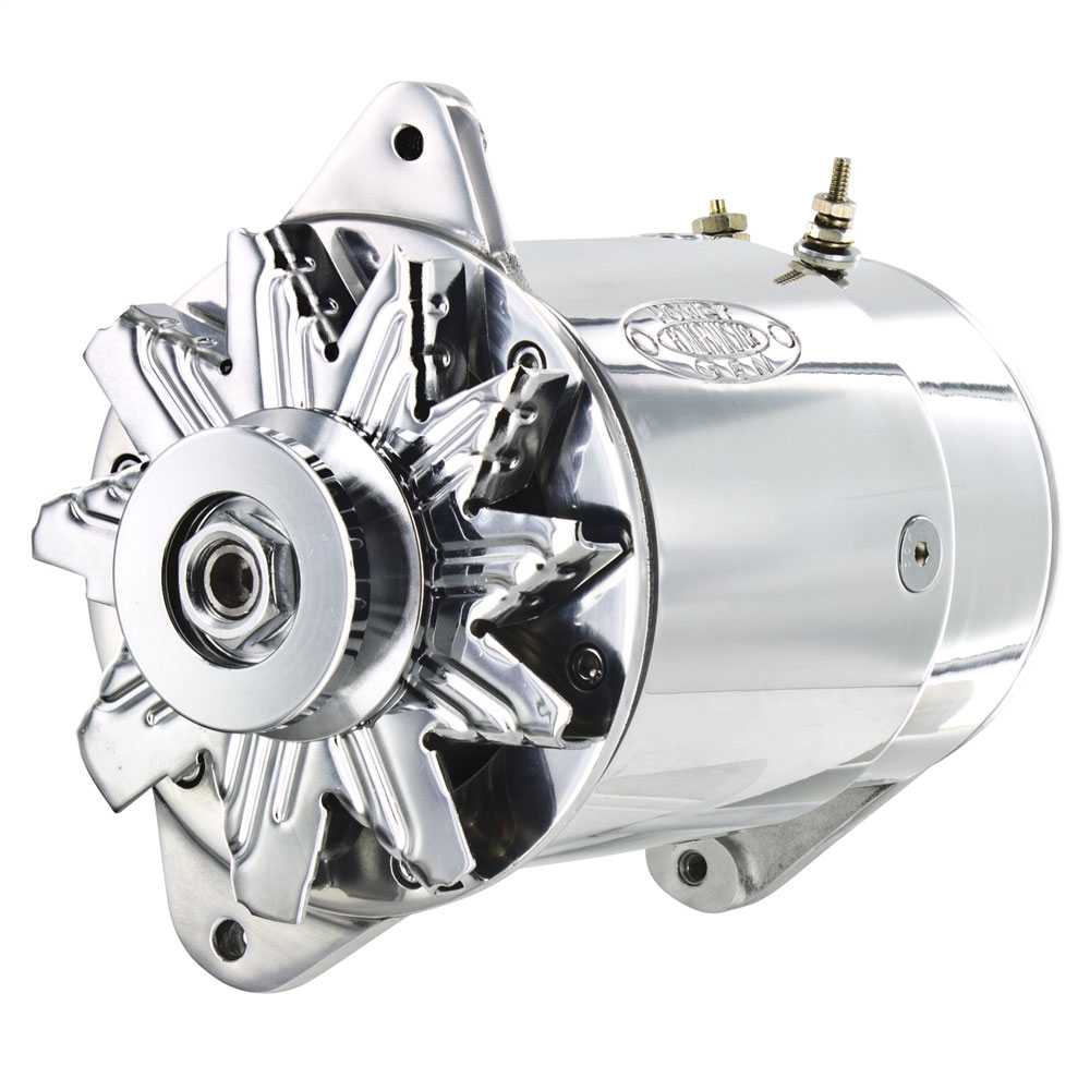 Powermaster Alternator 282111; PowerGEN 90 Amp Polished Generator Internal for 1955 to 1968 GM 