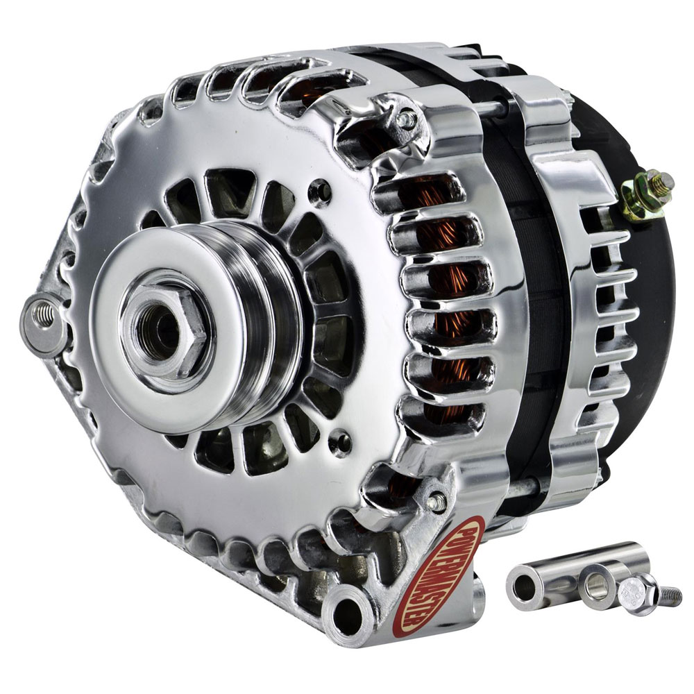 Photo for Powermaster Motorsports Alternator 8-38539; 215 Amp Chrome AD244 for Chrysler