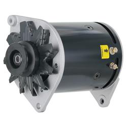 Powermaster Alternator 82101-2; PowerGEN 90 Amp w/ Lamp Terminal Black Powdercoat Generator Internal for Ford 
