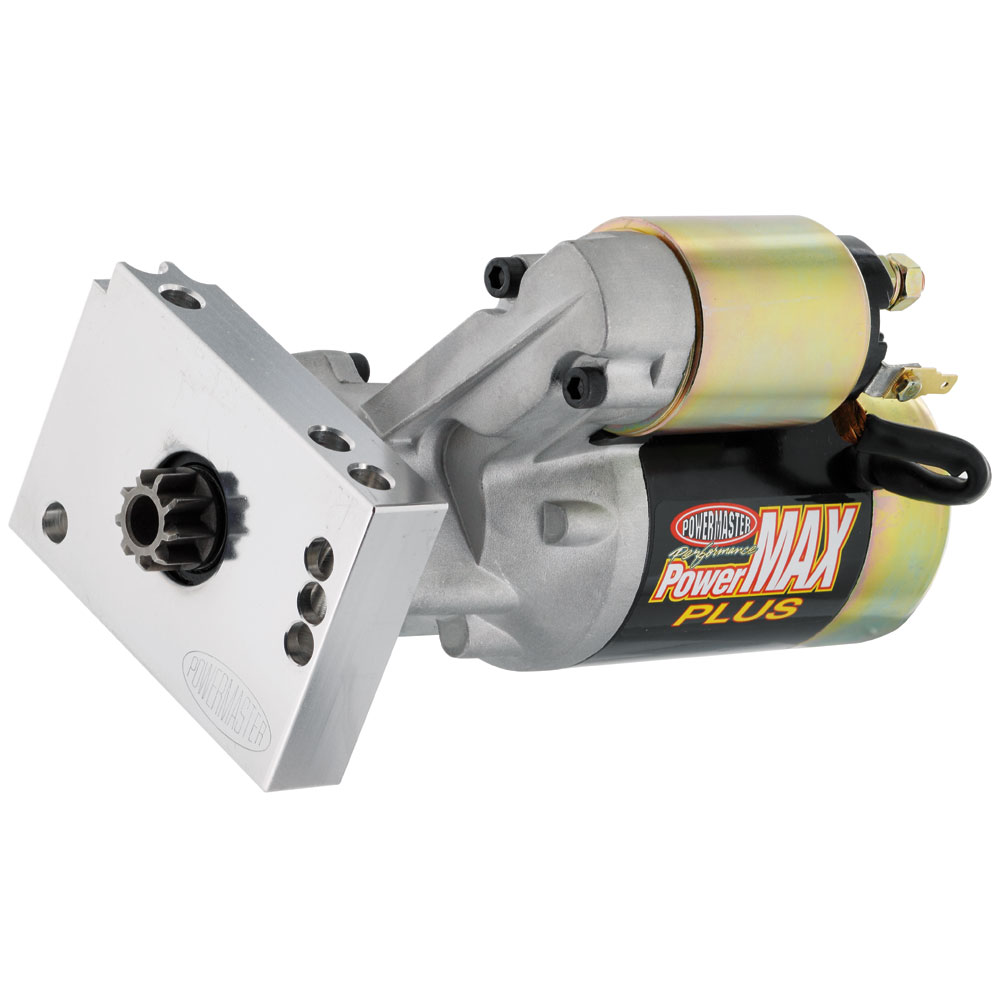 Powermaster Motorsports Starter 9004; PowerMax Black 153, 168 Tooth 2.50 HP Mini Hitachi Straight for Chevy 262 to 400, 396 to 454 