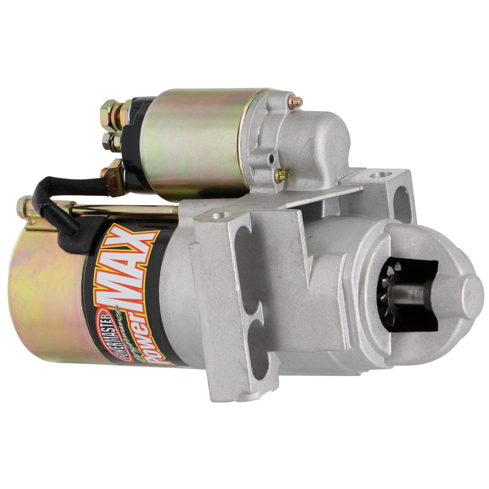 Powermaster Starter 9200; PowerMax Gold Iridite 168 Tooth 1.80 HP OEM Staggered for Chevy 262 to 400, 396 to 454 