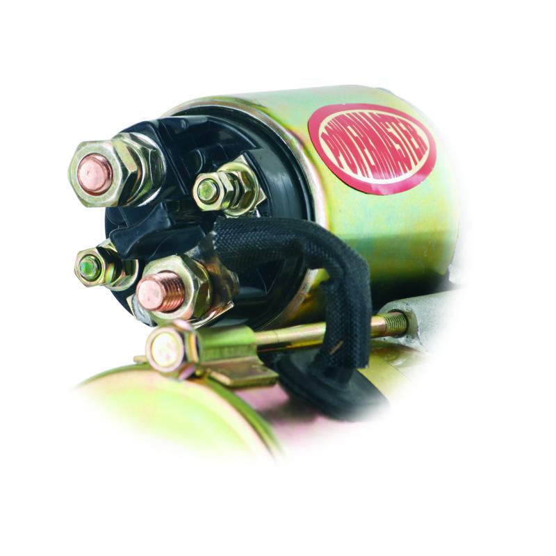 Powermaster Starter 9200; PowerMax Gold Iridite 168 Tooth 1.80 HP OEM Staggered for Chevy 262 to 400, 396 to 454 