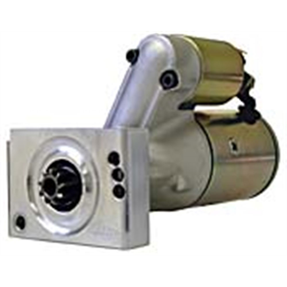 Powermaster Starter 9400; Ultra Torque Gold Iridite, Natural 153, 168 Tooth 3.40 HP Mini Hitachi Straight for Chevy 262 to 400, 396 to 454 