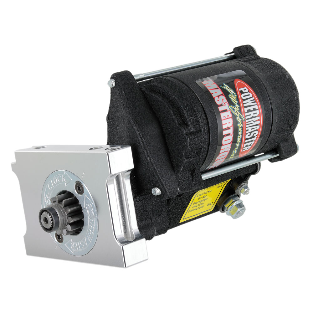 Powermaster Starter 9600; Mastertorque Black 153, 168 Tooth 1.80 HP Mini Denso Straight for Chevy 262 to 400, 396 to 454 