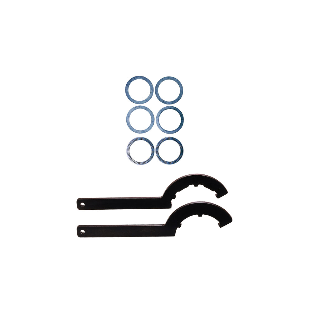 QA1 Suspension Coil-Over Spanner Wrench 7888-110; Spanner Wrench and Thrust Bearing Kit Black Steel 