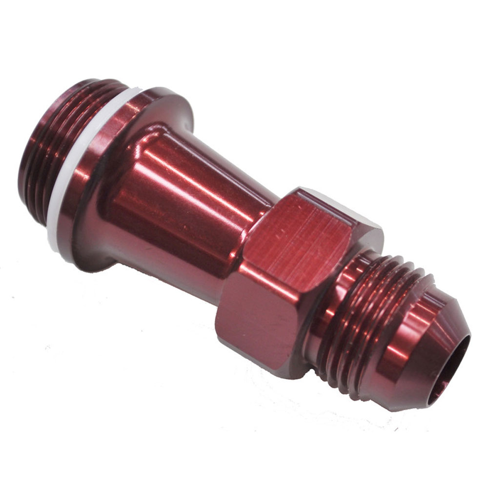 Photo for Quick Fuel Technology Carburetor Fuel Inlet Fitting 19-8QFT; Carburetor Inlet Adapter Red Anodized -08AN Male Straight 7/8 -20 in. Male 