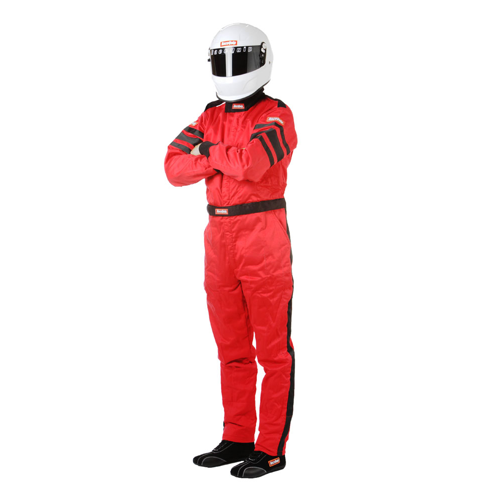 Photo for RaceQuip Racing Suit 120014; SFI5 SFI 3.2A/5 Medium Tall Multi Layer Red