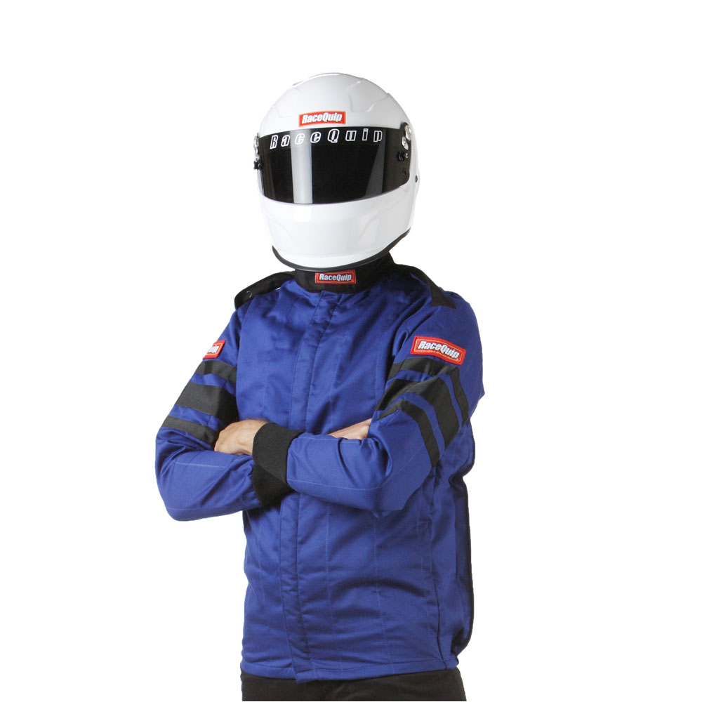 Photo for RaceQuip Racing Jacket 121025; SFI5 Large SFI 3.2A/5 Multi Layer Blue