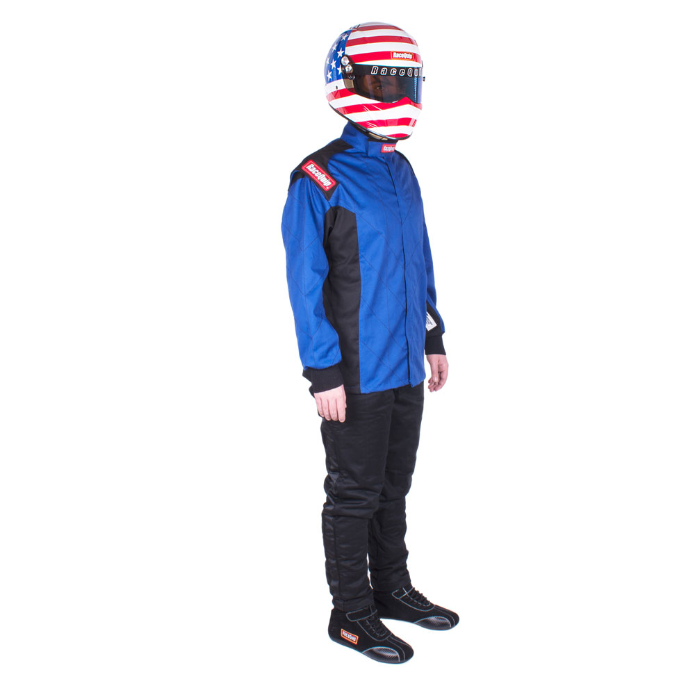 RaceQuip Racing Jacket 131926; Chevron 1 X Large SFI 3.2A/1 Single Blue 